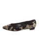 Manolo Blahnik Suede Floral Print Ballet Flats