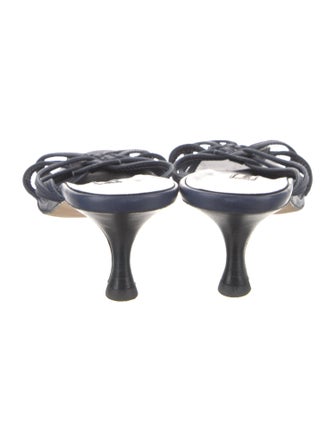 Manolo Blahnik Leather Slides