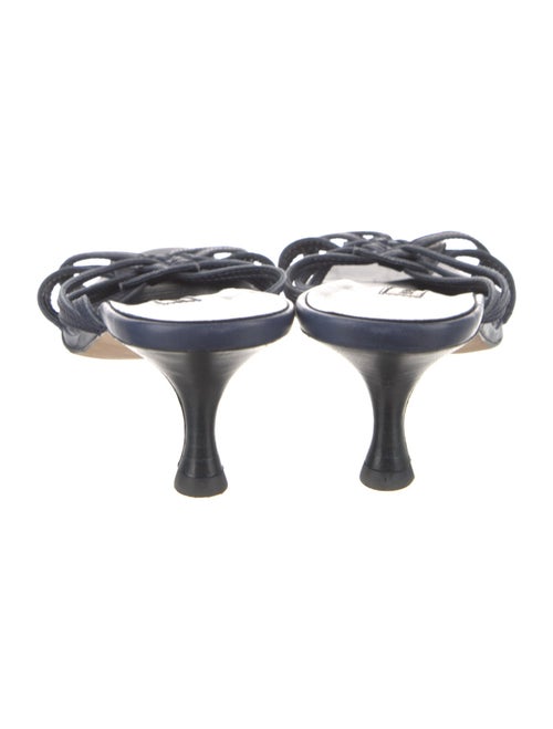 Manolo Blahnik Leather Slides