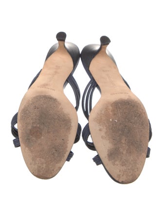 Manolo Blahnik Leather Slides