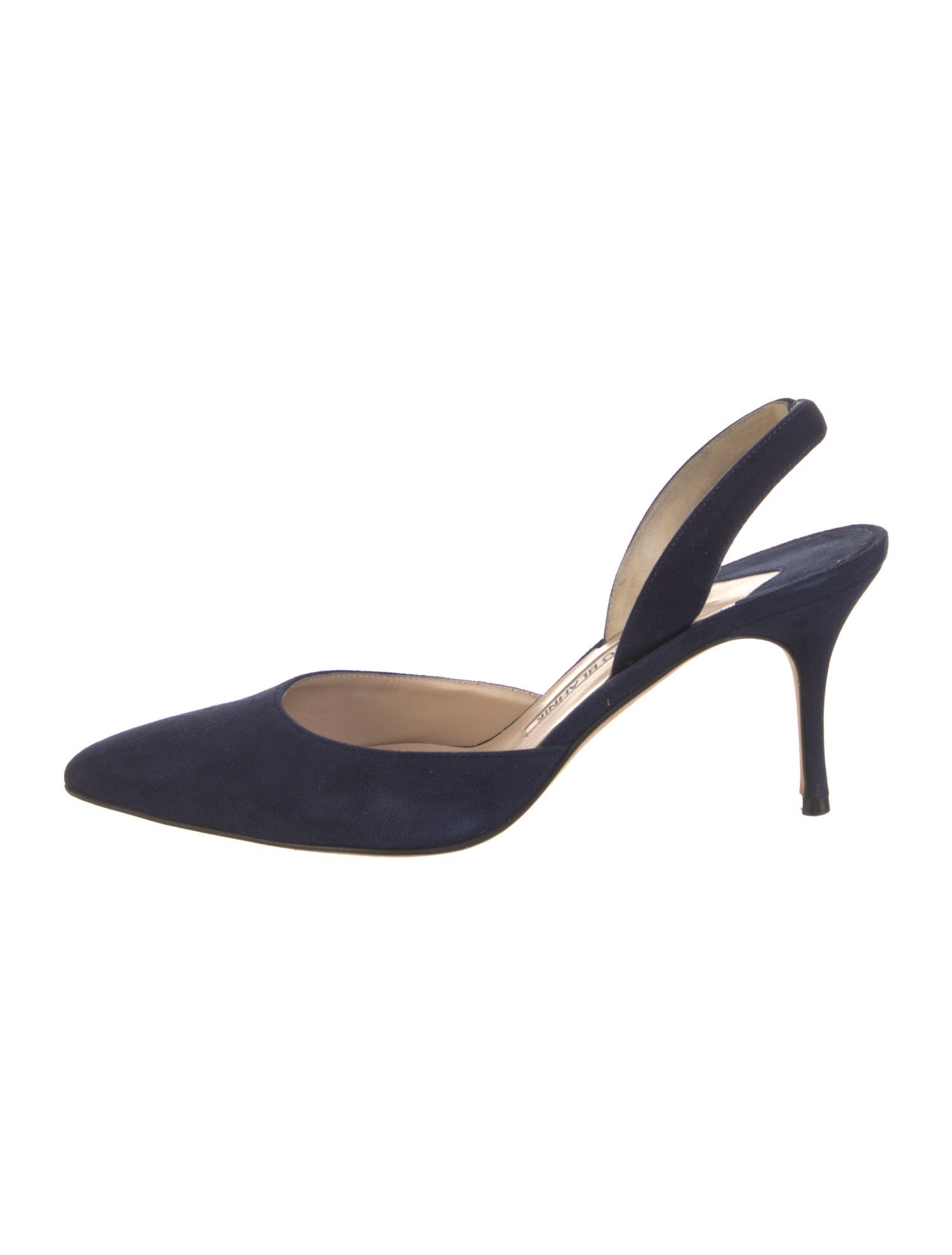Manolo Blahnik Suede Slingback Pumps