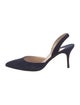 Manolo Blahnik Suede Slingback Pumps