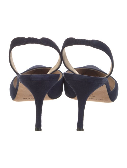 Manolo Blahnik Suede Slingback Pumps