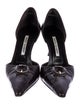 Manolo Blahnik Leather D'Orsay Pumps