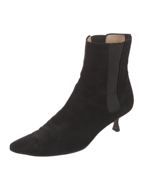 Manolo Blahnik Suede Chelsea Boots