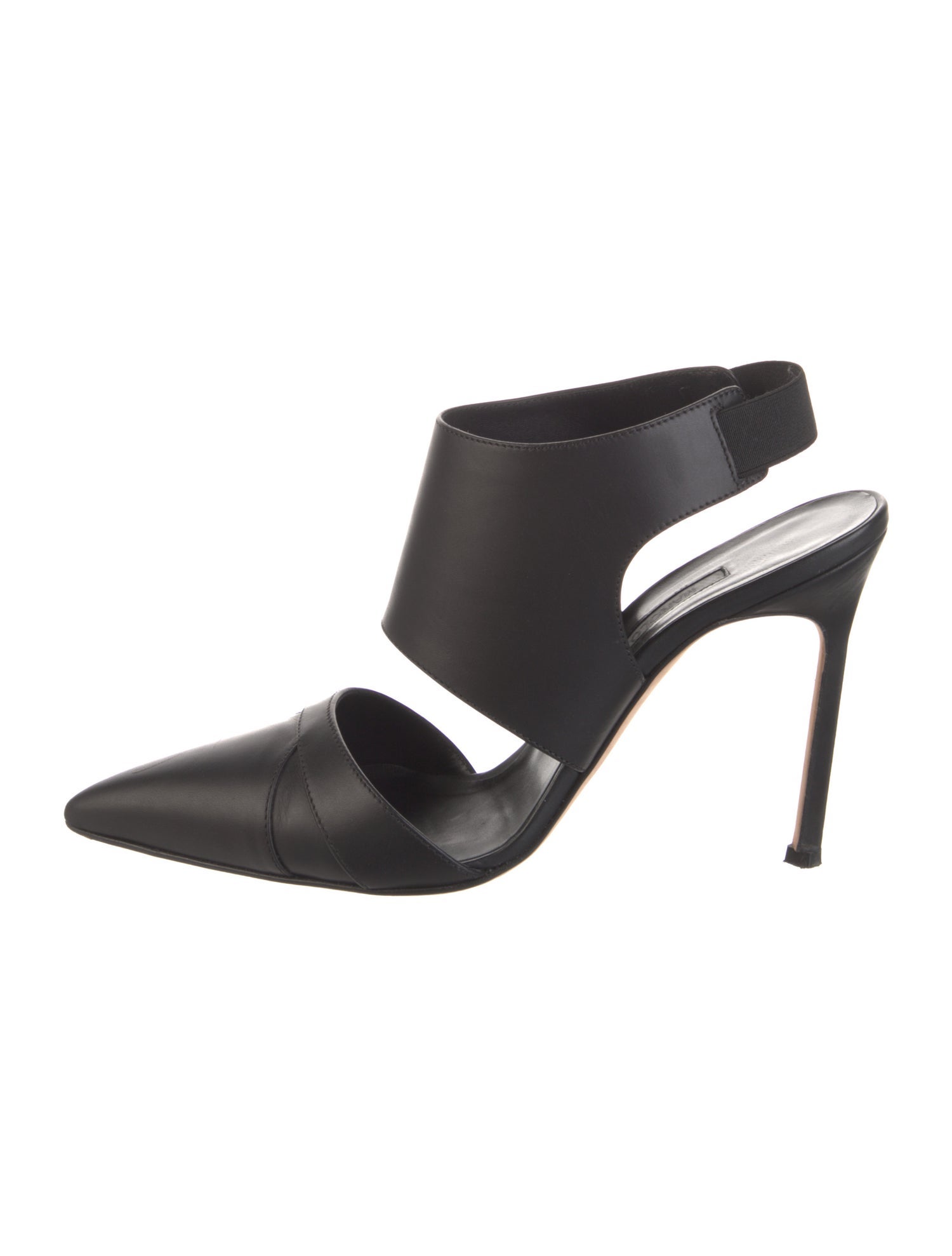 Manolo Blahnik Leather Slingback Pumps
