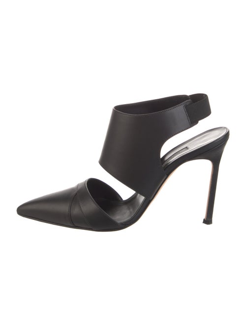 Manolo Blahnik Leather Slingback Pumps
