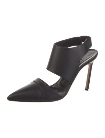 Manolo Blahnik Leather Slingback Pumps