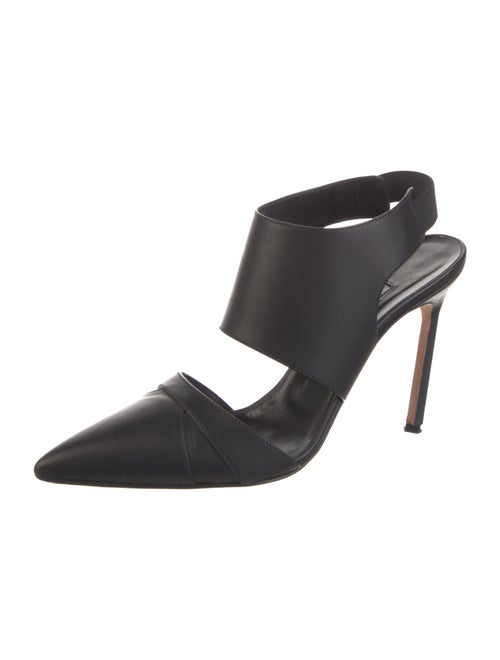 Manolo Blahnik Leather Slingback Pumps