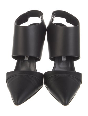 Manolo Blahnik Leather Slingback Pumps