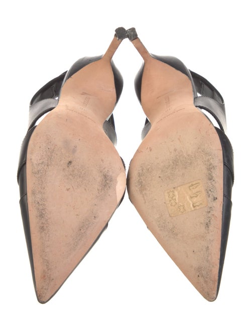 Manolo Blahnik Leather Slingback Pumps