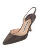 Manolo Blahnik Satin Slingback Pumps
