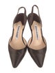 Manolo Blahnik Satin Slingback Pumps