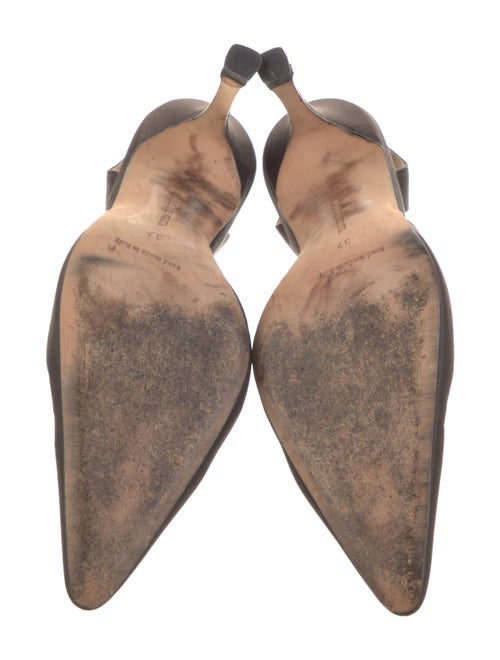 Manolo Blahnik Satin Slingback Pumps