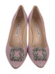 Manolo Blahnik Glitter Crystal Embellishments Pumps