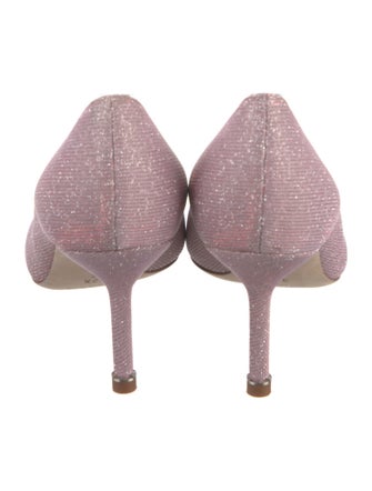 Manolo Blahnik Glitter Crystal Embellishments Pumps