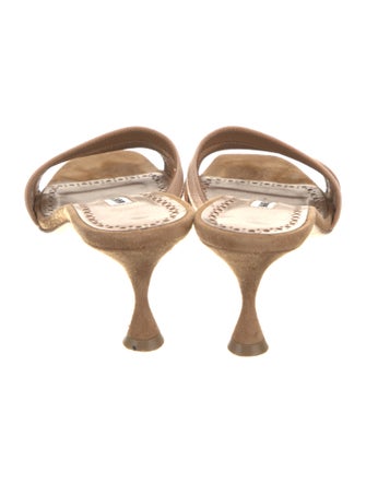 Manolo Blahnik Suede Slides