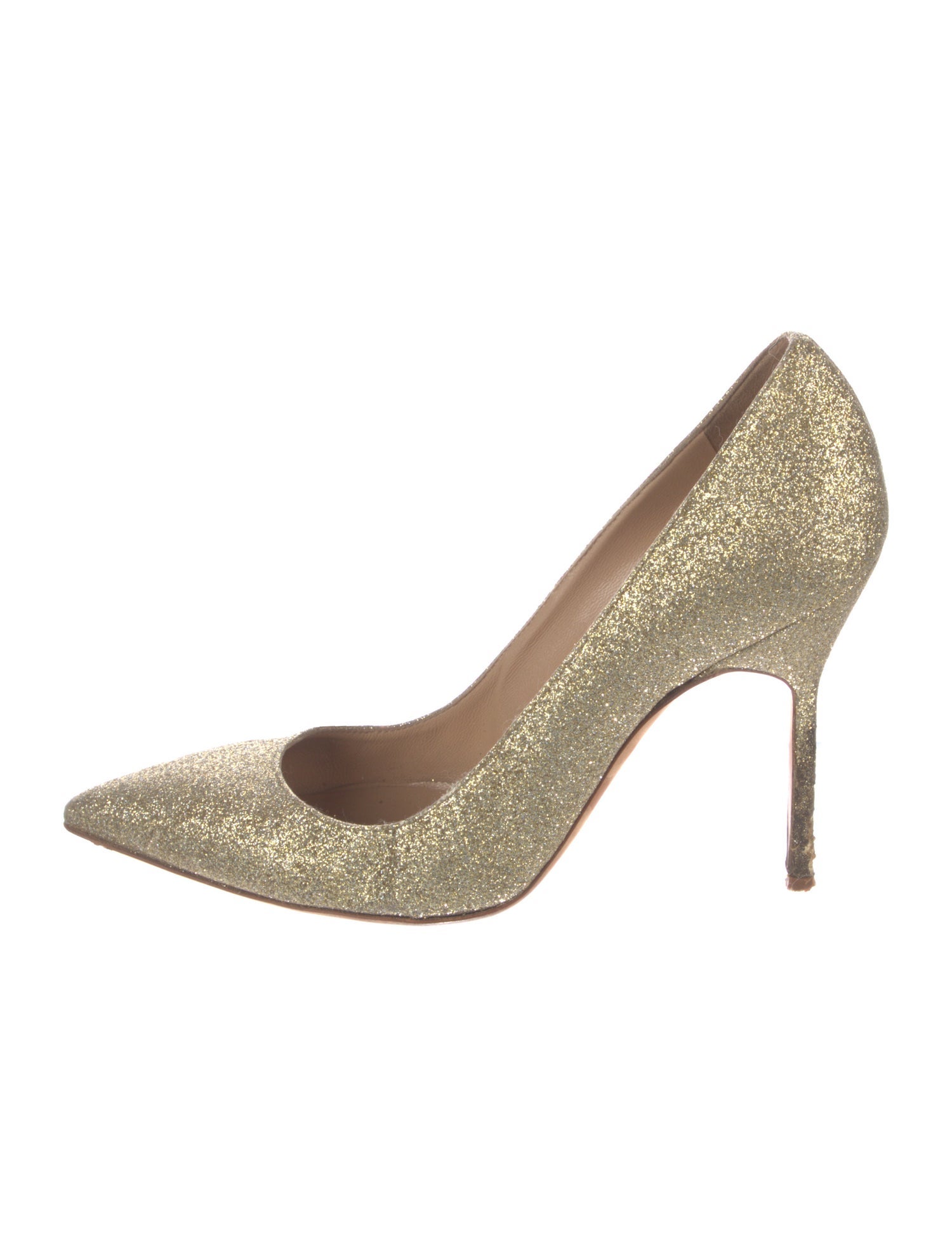 Manolo Blahnik Glitter Glitter Accents Pumps