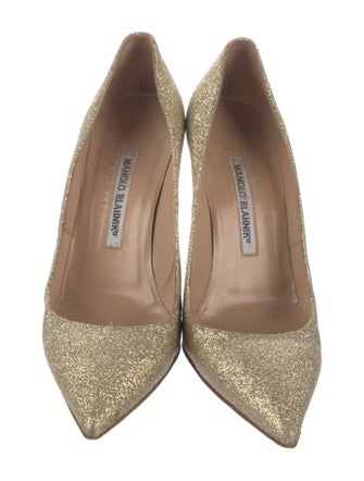 Manolo Blahnik Glitter Glitter Accents Pumps