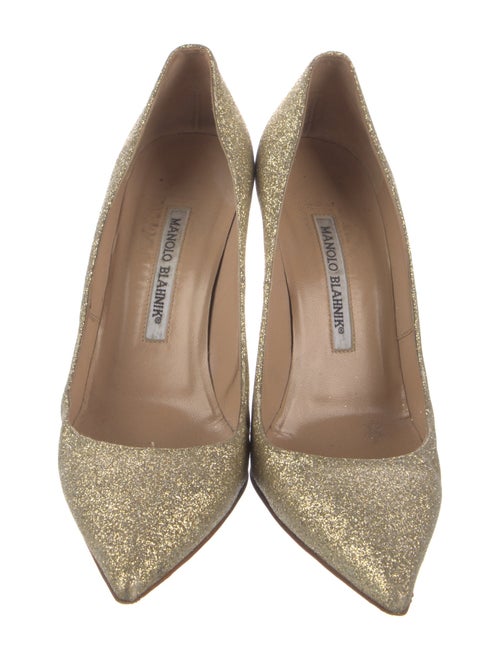 Manolo Blahnik Glitter Glitter Accents Pumps
