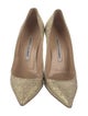 Manolo Blahnik Glitter Glitter Accents Pumps