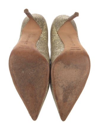 Manolo Blahnik Glitter Glitter Accents Pumps