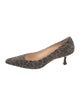 Manolo Blahnik Suede Animal Print Pumps
