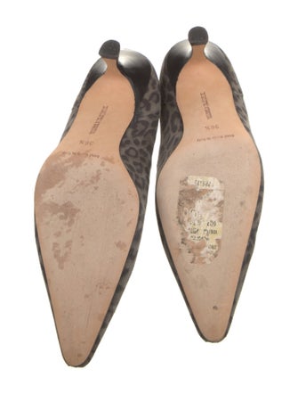 Manolo Blahnik Suede Animal Print Pumps