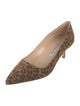 Manolo Blahnik Suede Animal Print Pumps