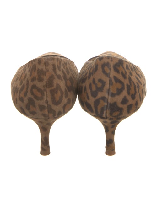 Manolo Blahnik Suede Animal Print Pumps