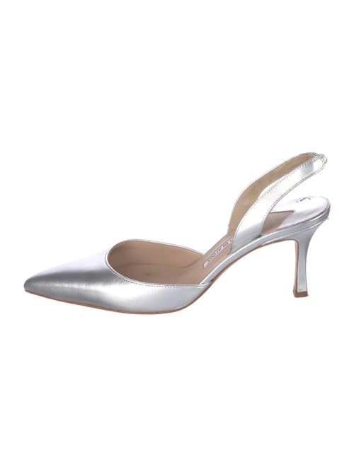 Manolo Blahnik Leather Slingback Pumps