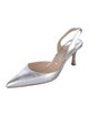 Manolo Blahnik Leather Slingback Pumps