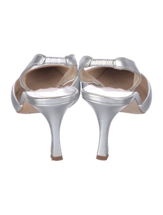 Manolo Blahnik Leather Slingback Pumps
