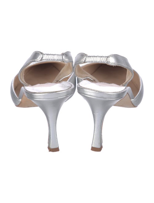 Manolo Blahnik Leather Slingback Pumps