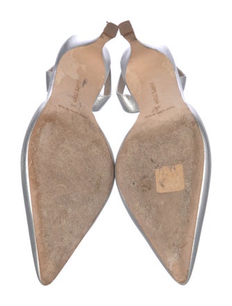 Manolo Blahnik Leather Slingback Pumps