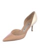 Manolo Blahnik Leather D'Orsay Pumps