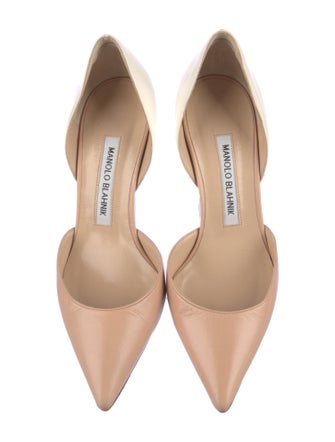Manolo Blahnik Leather D'Orsay Pumps
