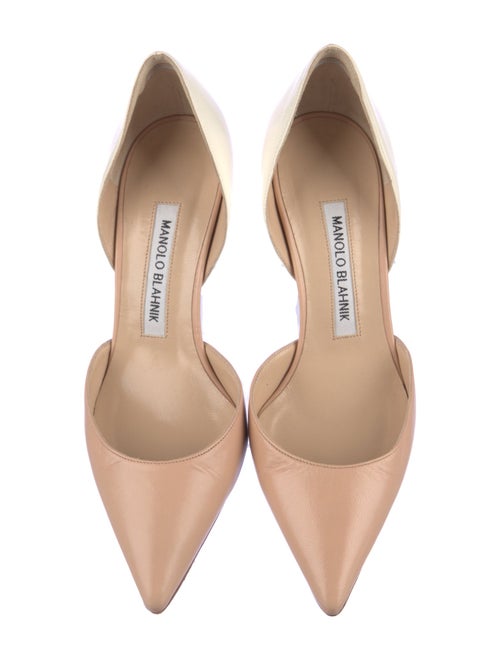Manolo Blahnik Leather D'Orsay Pumps