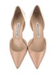Manolo Blahnik Leather D'Orsay Pumps