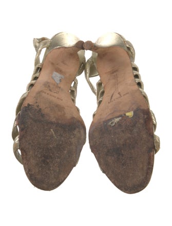 Manolo Blahnik Leather Slingback Sandals