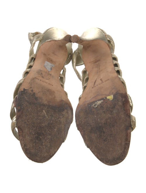 Manolo Blahnik Leather Slingback Sandals