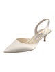 Manolo Blahnik Satin Slingback Pumps