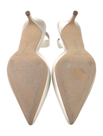 Manolo Blahnik Satin Slingback Pumps