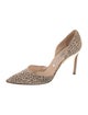 Manolo Blahnik Suede Animal Print D'Orsay Pumps