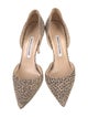 Manolo Blahnik Suede Animal Print D'Orsay Pumps
