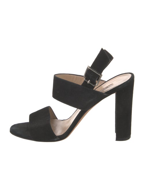 Manolo Blahnik Suede Slingback Sandals