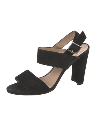 Manolo Blahnik Suede Slingback Sandals