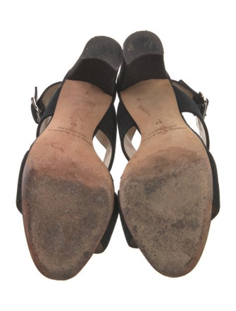 Manolo Blahnik Suede Slingback Sandals