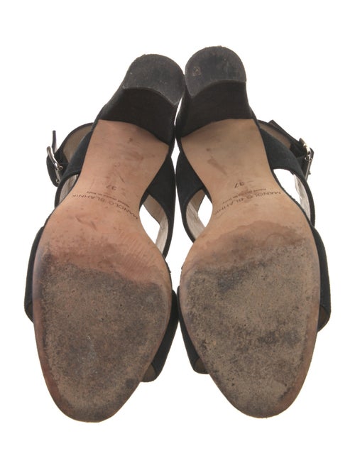 Manolo Blahnik Suede Slingback Sandals