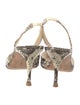 Manolo Blahnik Snakeskin Animal Print Slingback Pumps